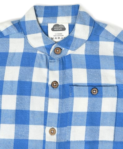 Mi Arcus Check Printed Cotton Flannel Shirt For Baby Boy
