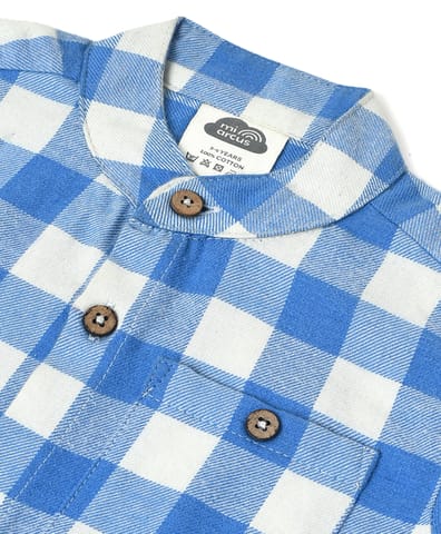 Mi Arcus Check Printed Cotton Flannel Shirt For Baby Boy