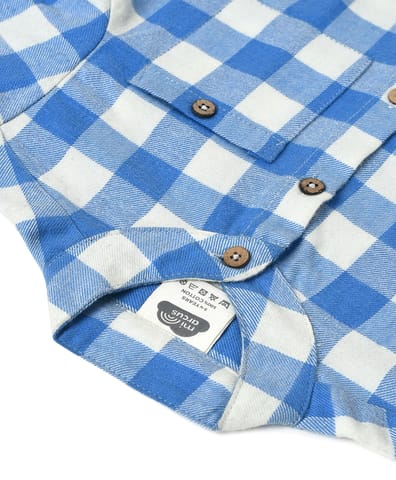 Mi Arcus Check Printed Cotton Flannel Shirt For Baby Boy