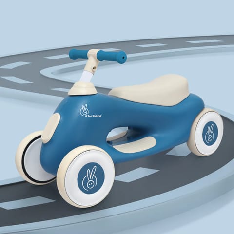 R For Rabbit Speedster Zoomy Push Ride On Car for Kids, Blue Grey