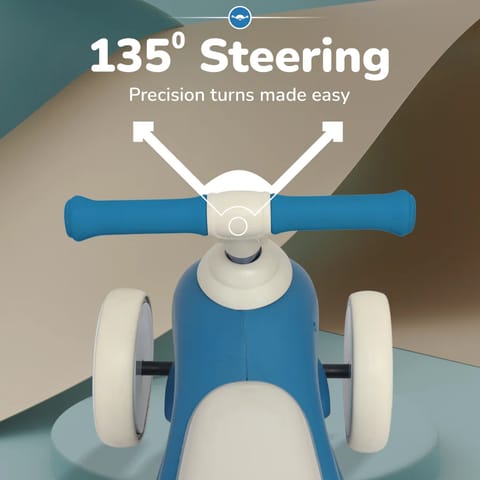 R For Rabbit Speedster Zoomy Push Ride On Car for Kids, Blue Grey