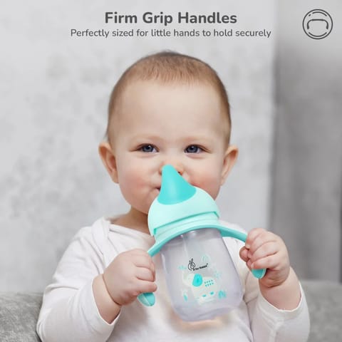 R for Rabbit Trunky Baby Straw Sipper Bottle With Safe BPA free PP Material, Lake Blue