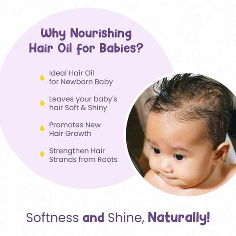 Mother Sparsh Nourishing Baby Hair Oil - Enriched with Saffron & Almond