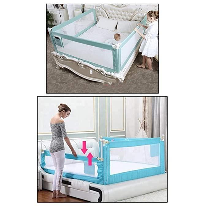 Safe-O-Kid Foldable 4 Ft Bedrail Guard - Blue