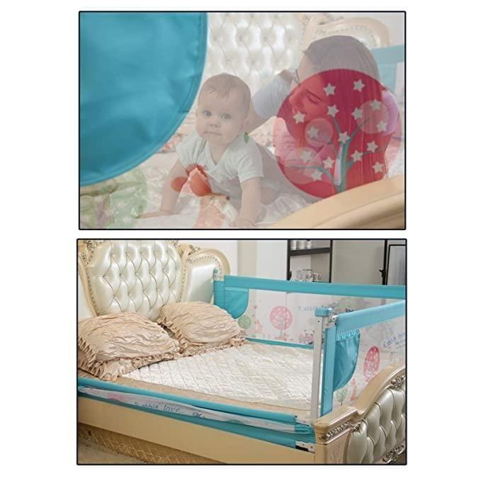 Safe-O-Kid Foldable Bedrail Guard - Blue