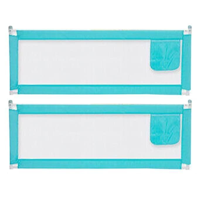Safe-O-Kid Up & Down 2 Mtr Bedrail Guard - Blue- Pack of 2