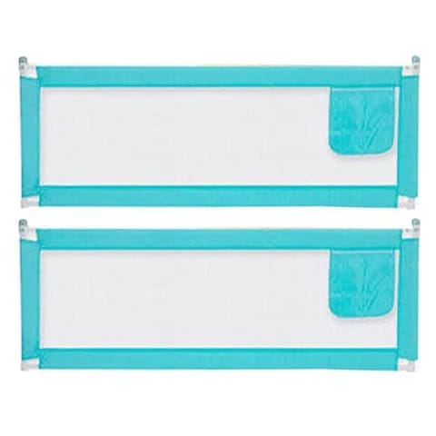 Safe-O-Kid Up & Down 2 Mtr Bedrail Guard - Blue- Pack of 2