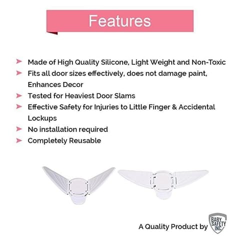 Safe-O-Kid-Butterfly Shaped Sliding Door/Window Lock White