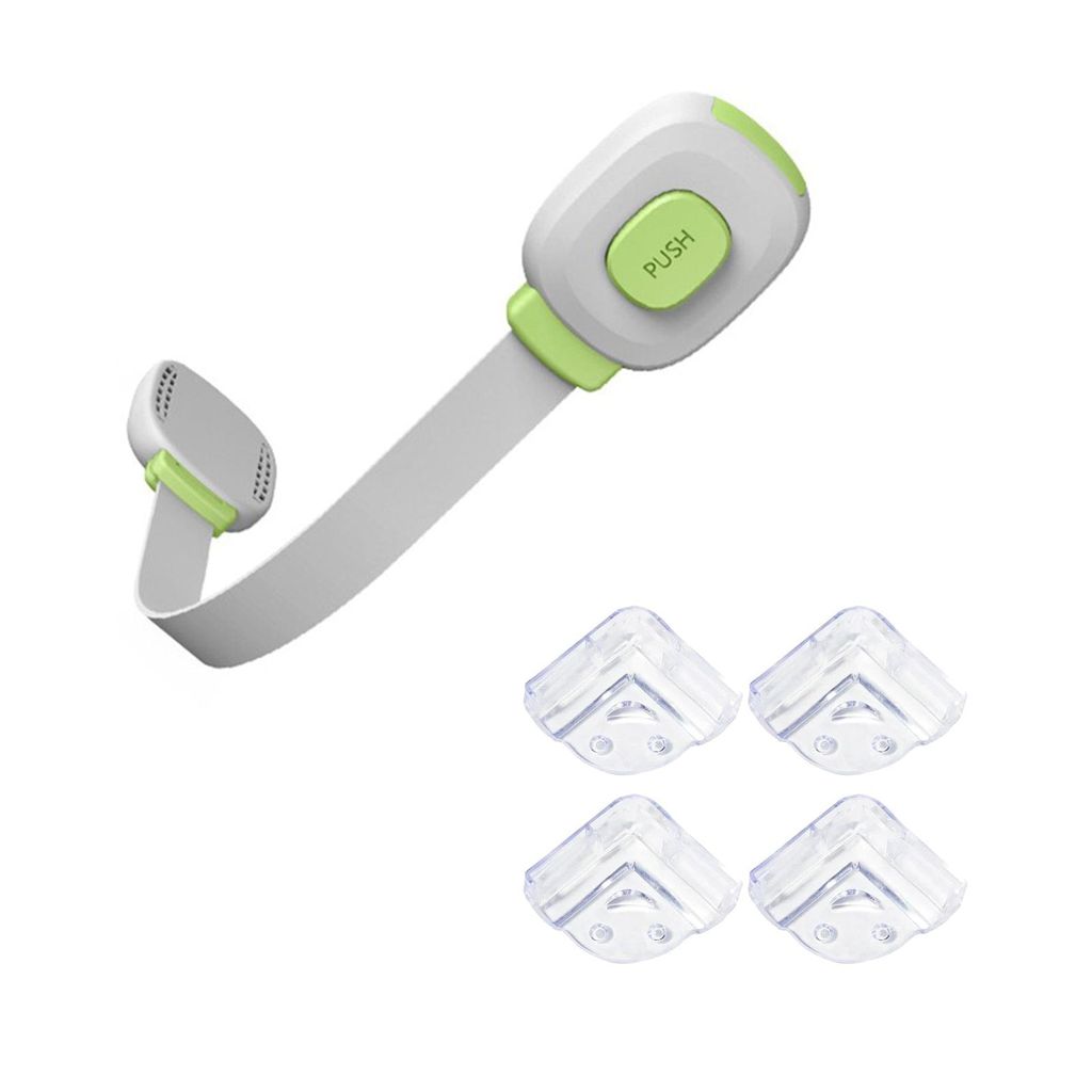 Safe-O-Kid Push Key Child Safety Lock With Smiley Shaped Corners