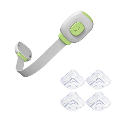 Safe-O-Kid Push Key Child Safety Lock With Smiley Shaped Corners