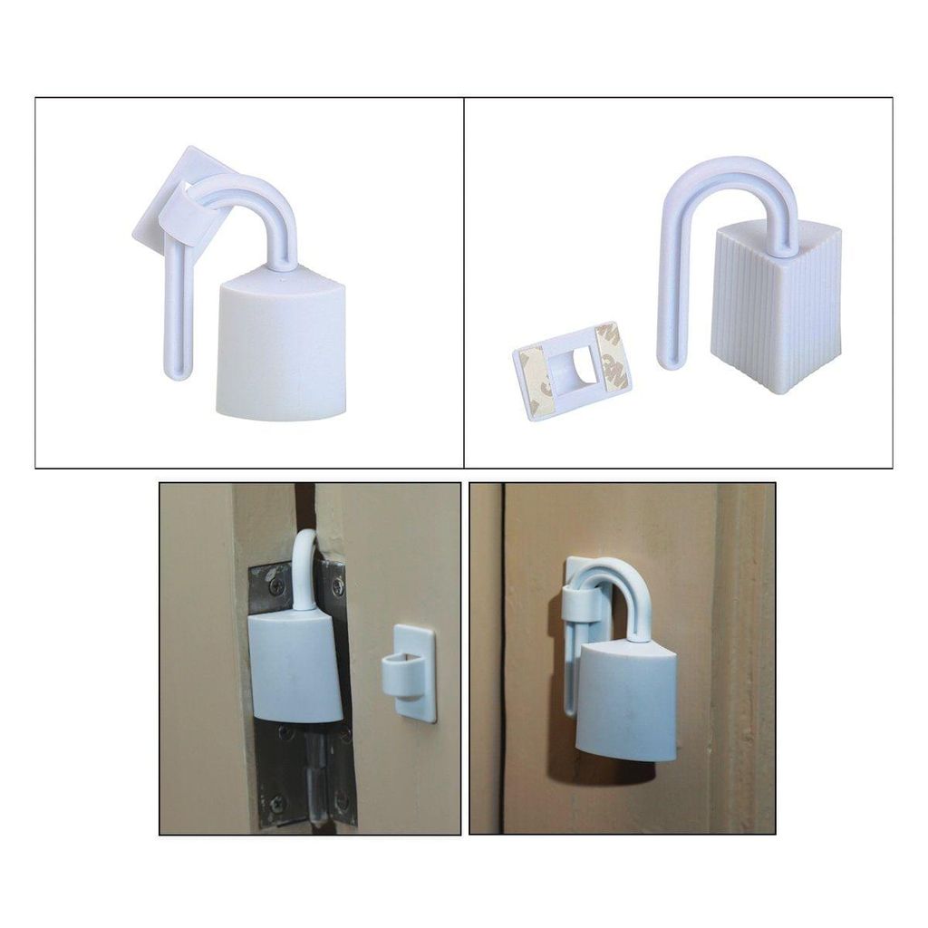Safe-O-Kid Durable Child Safety Cabinet Lock With Finger Guard for Hinged Doors