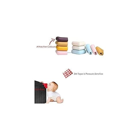 Safe-O-Kid-Packof12-L-Shape ExtraThick CornerCushion-T.Cream