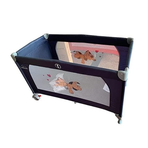 Safe-O-Kid-2 in 1 Convertible Baby Bed Cum Cot-Blue