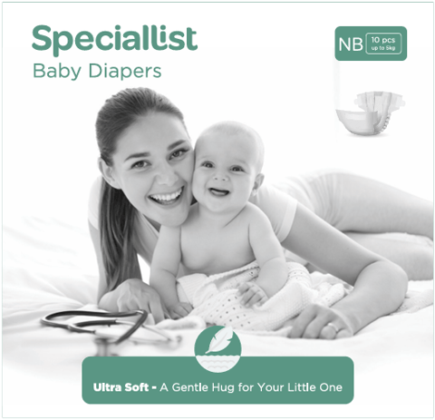 Speciallist New Born Diapers- Pack of 30 (10X3 bundles) (Upto 5 kg)