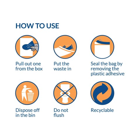 Sirona Disposal Bags for Discreet Disposal of Tampons and Condoms - 50 Bags
