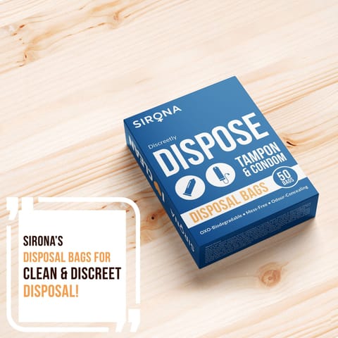 Sirona Disposal Bags for Discreet Disposal of Tampons and Condoms - 50 Bags