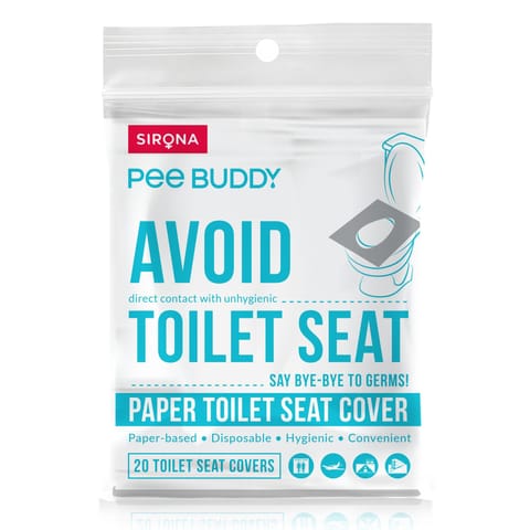 PeeBuddy Disposable Toilet Seat Cover, Avoid Direct Contact with Unhygienic Toilet Seats - 20 Covers