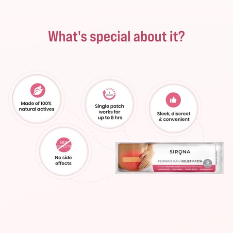 Feminine Pain Relief Patches - 5 Patches (1 Pack - 5 Patches Each)