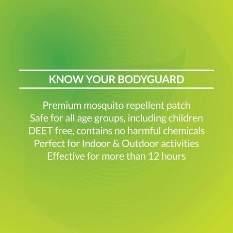 Bodyguard Premium Natural Anti Mosquito Patches - 20 + 4 Patches