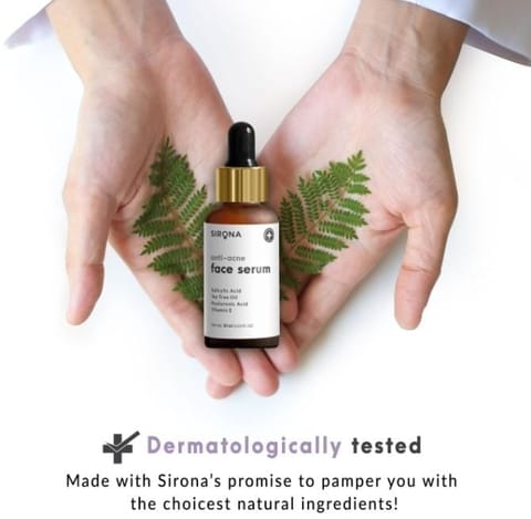 Anti Acne Face Serum - 30 ml with Tee Tree Oil, Salicylic Acid, Hyaluronic Acid and Vitamin E