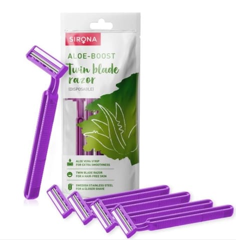 Disposable Shaving Razor for Women with Aloe Boost - Pack of 5