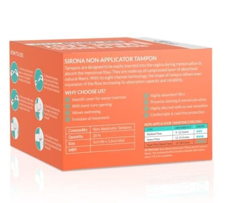 Premium Digital Tampon Super Plus Heavy Flow - 20 Pieces