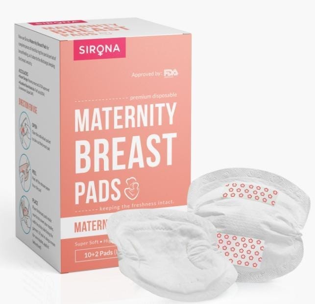 Disposable Maternity and Nursing Breast Pads for Women - 12 Pads