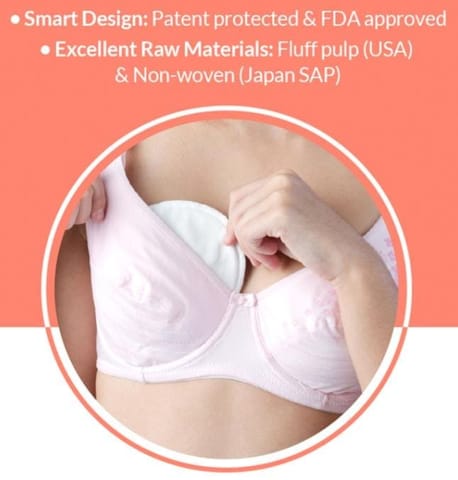 Disposable Maternity and Nursing Breast Pads for Women - 12 Pads