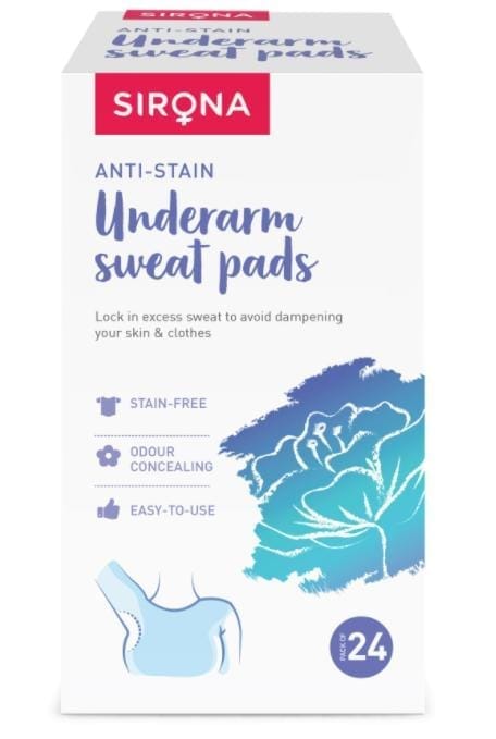 Sirona Under Arm Sweat Pads for Men and Women - 24 Pads