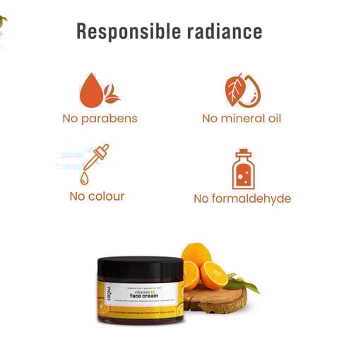 Sirona Vitamin C Face Cream for Hydrates Skin, Provides Skin Radiance & Reduces Dark Spots, 50 gm