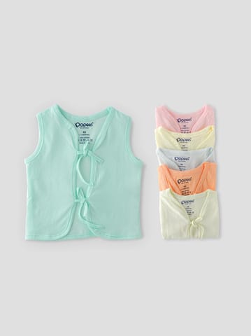 Popees Skin-friendly & Adorable Front Knot Jhabla Tops for Babies Pack of 6