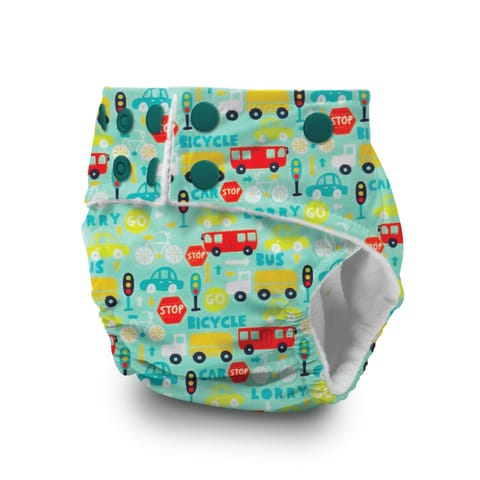 A Toddler Thing Ultra Diaper Traffic Jam with Organic Insert - Heavy Wetter - 5 layer