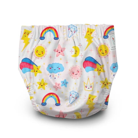 A Toddler Thing Ultra Diaper Sunshine Thunder with Organic Insert - Heavy Wetter - 5 layer