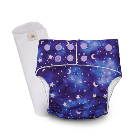 A Toddler Thing Ultra Diaper Star Gaze with Organic Insert - Heavy Wetter - 5 layer