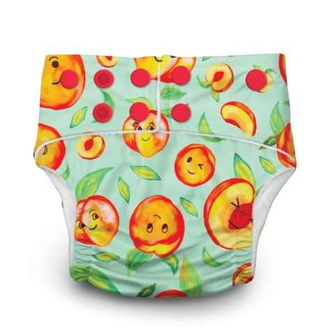 A Toddler Thing Ultra Diaper Peach on the bum  with Organic Insert - Heavy Wetter - 5 layer
