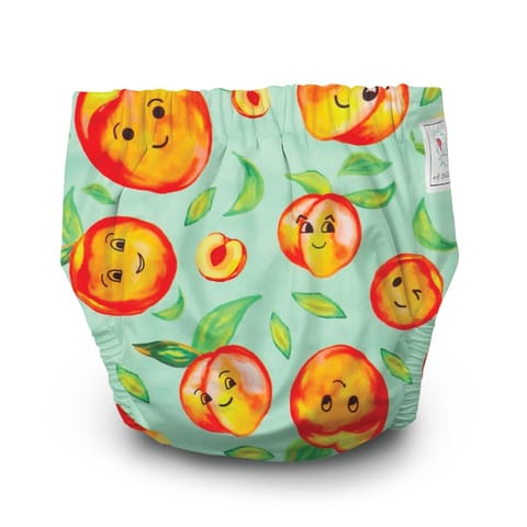 A Toddler Thing Ultra Diaper Peach on the bum  with Organic Insert - Heavy Wetter - 5 layer