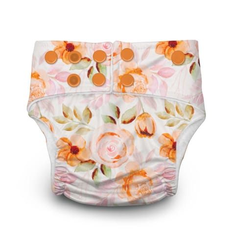A Toddler Thing Ultra Diaper Orange Blossom with Organic Insert - Heavy Wetter - 5 layer
