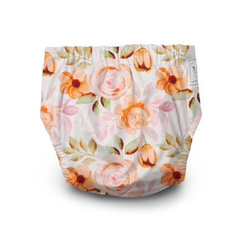 A Toddler Thing Ultra Diaper Orange Blossom with Organic Insert - Heavy Wetter - 5 layer