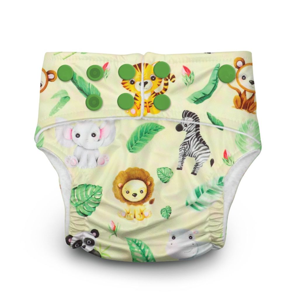 A Toddler Thing Ultra Diaper Jungle Safari with Organic Insert - Heavy Wetter - 5 layer