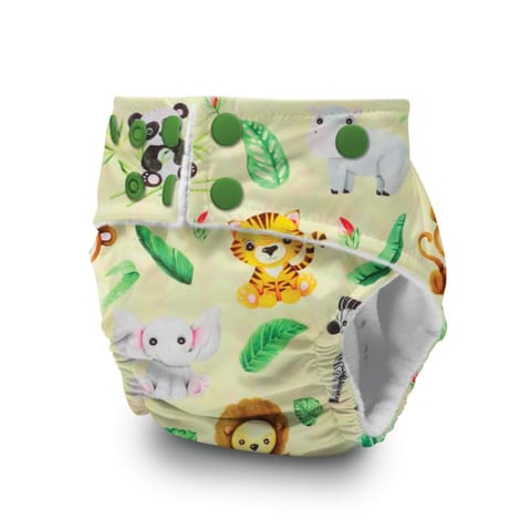 A Toddler Thing Ultra Diaper Jungle Safari with Organic Insert - Heavy Wetter - 5 layer