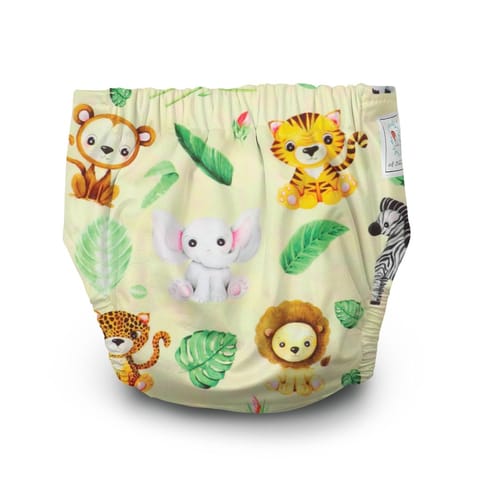 A Toddler Thing Ultra Diaper Jungle Safari with Organic Insert - Heavy Wetter - 5 layer