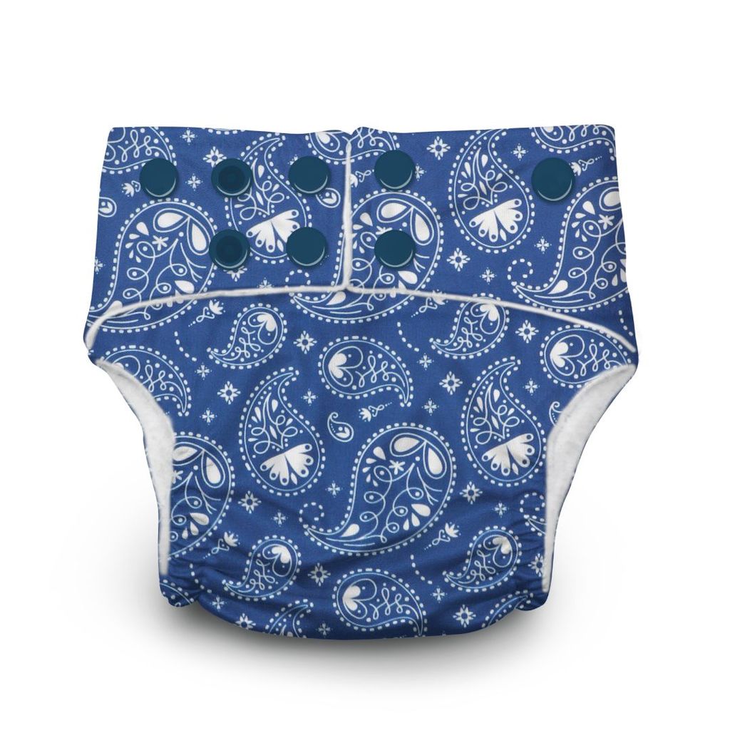 A Toddler Thing Ultra Diaper Indigo with Organic Insert - Heavy Wetter - 5 layer