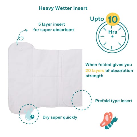 A Toddler Thing Ultra Diaper Drama Lama with Organic Insert - Heavy Wetter - 5 layer