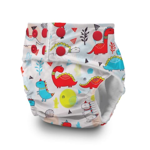 A Toddler Thing Ultra Diaper Dino Party with Organic Insert - Heavy Wetter - 5 layer