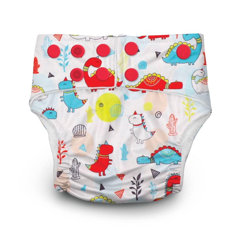 A Toddler Thing Ultra Diaper Dino Party with Organic Insert - Heavy Wetter - 5 layer