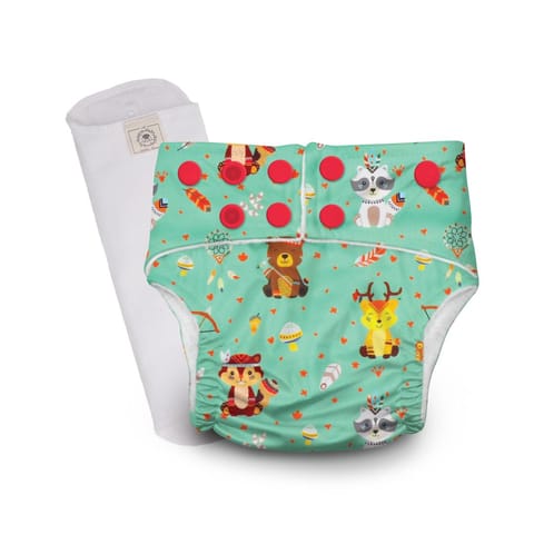 A Toddler Thing Ultra Diaper Bohemania with Organic Insert - Heavy Wetter - 5 layer