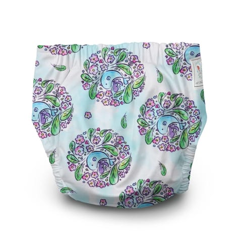 A Toddler Thing Ultra Diaper Blue Lagoon with Organic Insert - Heavy Wetter - 5 layer