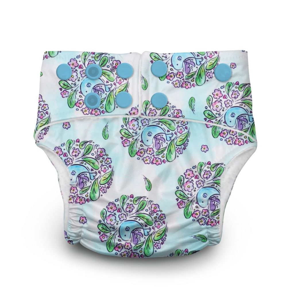 A Toddler Thing Ultra Diaper Blue Lagoon with Organic Insert - Heavy Wetter - 5 layer