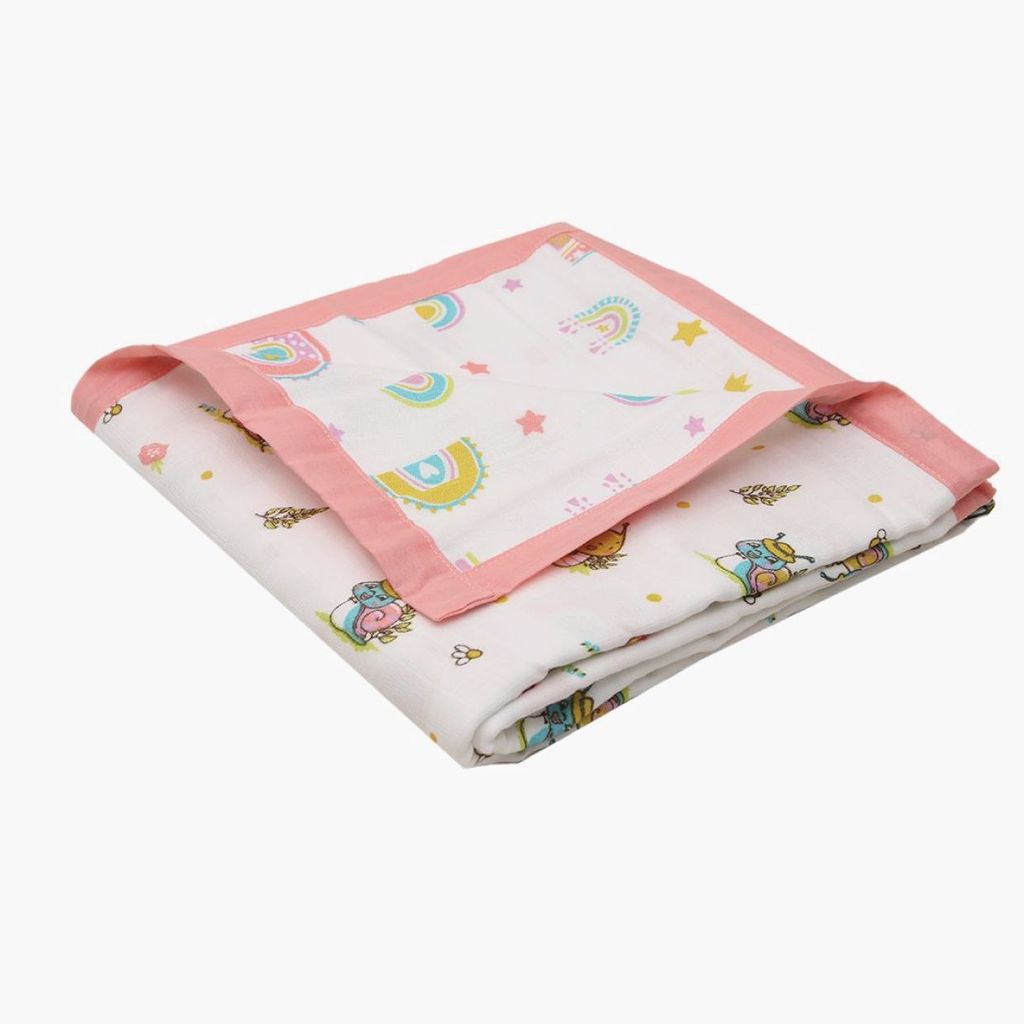 A Toddler Thing - Organic Muslin Reversible Blanket Snail Mail (0-12 months)