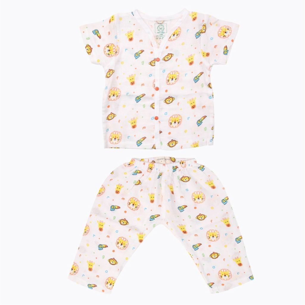 A Toddler Thing - Organic Muslin Sleepsuit Jungle